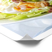 DICKEN SIE UNSERE NAHRUNG | Catering Restaurant ge Poster (Ecke)