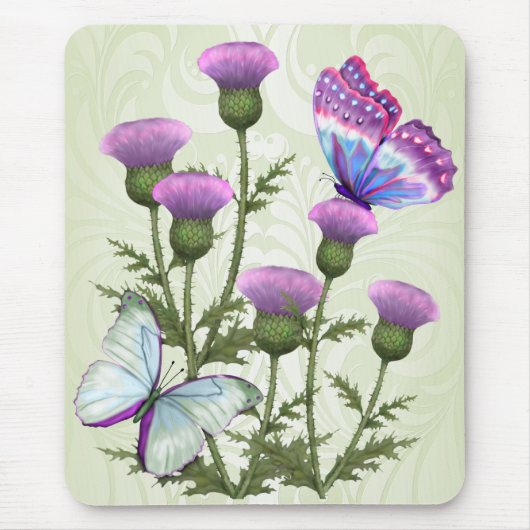 Dicken und Schmetterlinge Mousepad (Vorne)