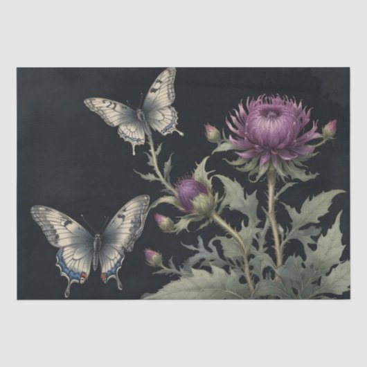 Dicken und Schmetterlinge Seidenpapier (Vorderseite)