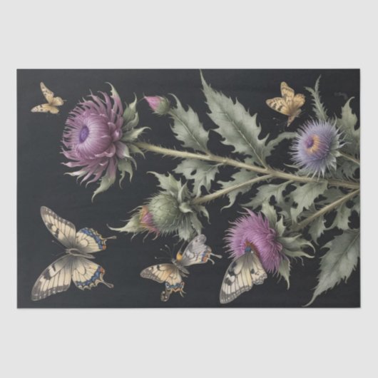Dicken und Schmetterlinge Seidenpapier (Vorderseite)