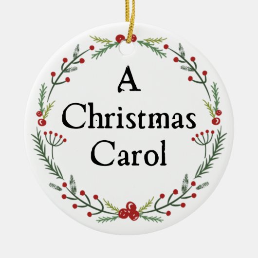 Dickens A Christmas Carol Personalisiert Keramik Ornament (Vorne)