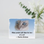 Dickens Cat Postkarte (Stehend Vorderseite)