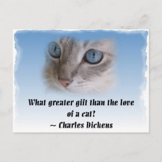 Dickens Cat Postkarte