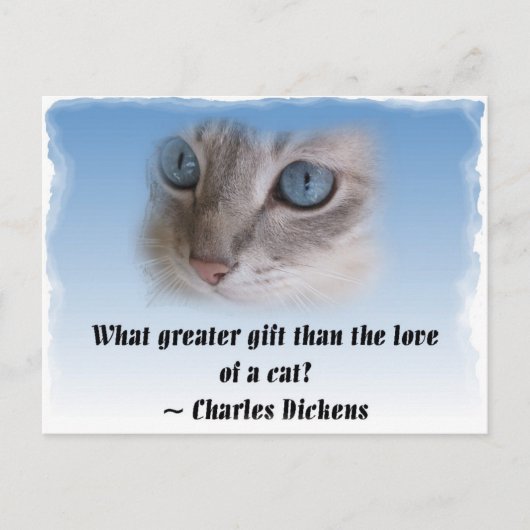 Dickens Cat Postkarte (Vorderseite)