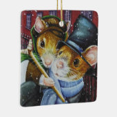 Dickens Christmas Carol Mice Keramikornament (Rechts)