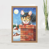 Dickens Christmas Chimney Sweep Mouse Art Karte (Vorderseite)