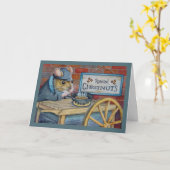 Dickens Christmas Mouse Rösten Kastanien Kunst Karte (Gelbe Blume)