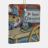 Dickens Christmas Mouse Rösten Kastanien Kunst Keramikornament (Rechts)