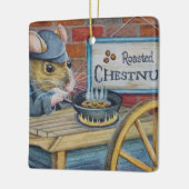 Dickens Christmas Mouse Rösten Kastanien Kunst Keramikornament (Links)