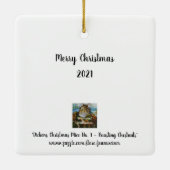 Dickens Christmas Mouse Rösten Kastanien Kunst Keramikornament (Rückseite)