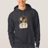 Dickens' Copperfield Quote Gold Blue Hoodie (Vorderseite)