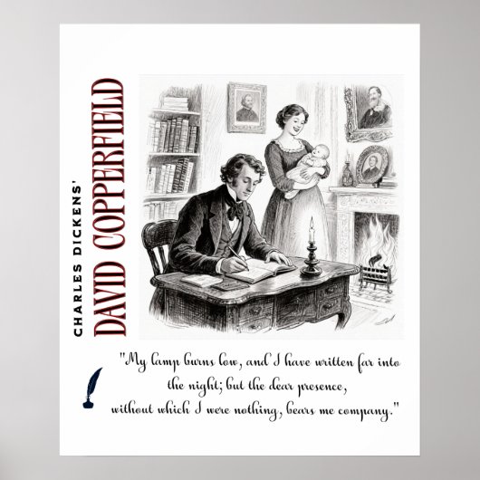 Dickens' David Copperfield Art Quote about Agnes Poster (Vorne)