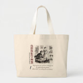 Dickens' David Copperfield Kunstzitat Jumbo Stoffbeutel (Vorne)