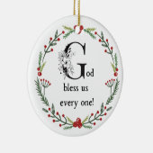 Dickens ein Weihnachtslied Gott segne uns alle Keramik Ornament (Rechts)