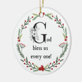 Dickens ein Weihnachtslied Gott segne uns alle Keramik Ornament (Links)