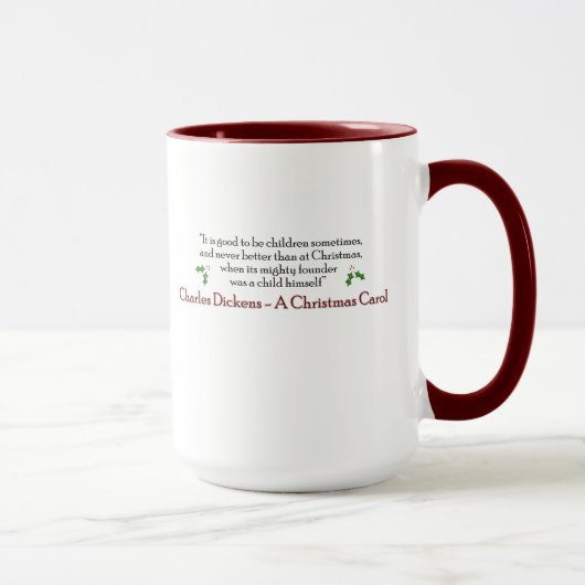 Dickens eine Weihnachtscarol-Tasse Tasse (Rechts)