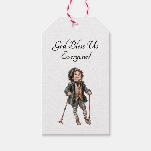 Dickens Eine Weihnachtsgeschichte Tiny Tim Geschen Geschenkanhänger (Vorderseite)