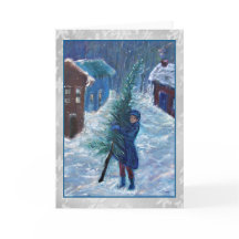 Dickens Geschichten-Kunst-Weihnachtskarte