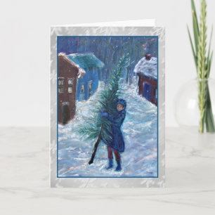 Dickens Geschichten-Kunst-Weihnachtskarte Feiertagskarte