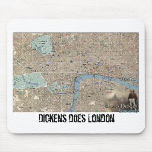 Dickens London Karte Mauspad