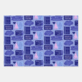 Dickens Scrooge A Christmas Carol Blue Bah Humbug Geschenkpapier Set (Vorderseite)