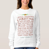 Dickens Scrooge Zitat Niedlich Viktorianische Weih Sweatshirt (Vorderseite)