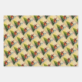 Dickens style Christmas illustration Geschenkpapier Set