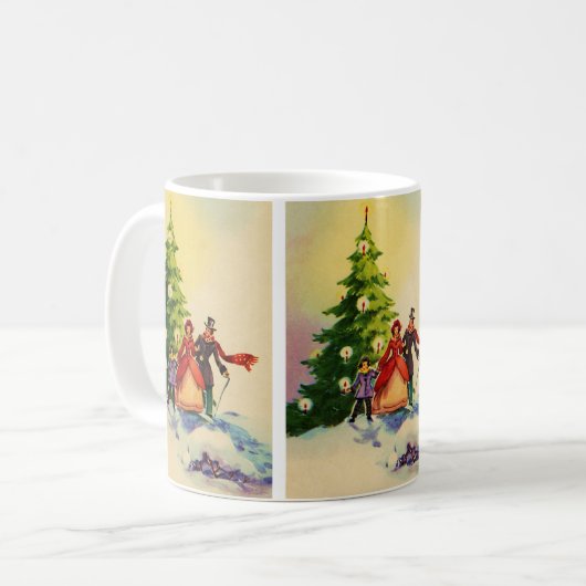 Dickens style Christmas illustration Kaffeetasse (Vorderseite Links)