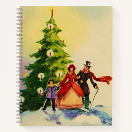 Dickens style Christmas illustration Notizblock