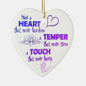 Dickens Zitat-Keramik-Herzverzierung Keramik Ornament (Rechts)