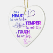 Dickens Zitat-Keramik-Herzverzierung Keramik Ornament (Links)