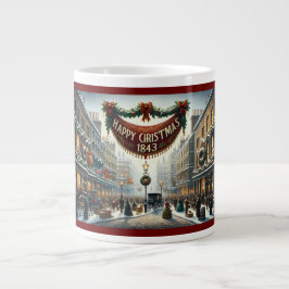 Dickensian ‘Happy Christmas 1843’ Tasse