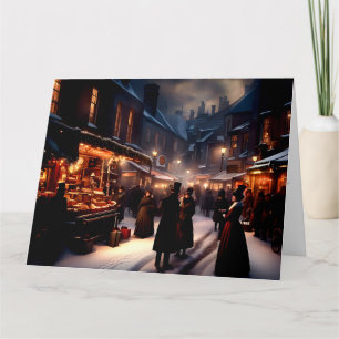 Dickensian London Christmas Greetings Card Karte