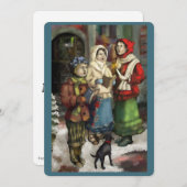 Dickensian WeihnachtsCarolers, die flache Karte (Vorne/Hinten)