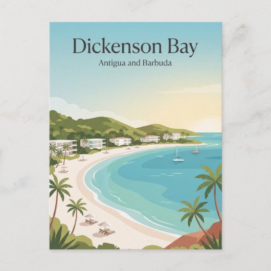 Dickenson Bay Antigua und Barbuda Postkarte (Vorderseite)