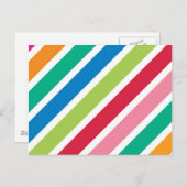 dicker Candy Stripes Postkarte (Vorne/Hinten)