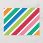 dicker Candy Stripes Postkarte (Vorderseite)