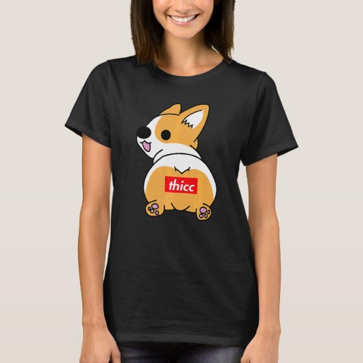 Dicker Corgi Hintern Hund Corgi Geschenk T-Shirt (Vorderseite)