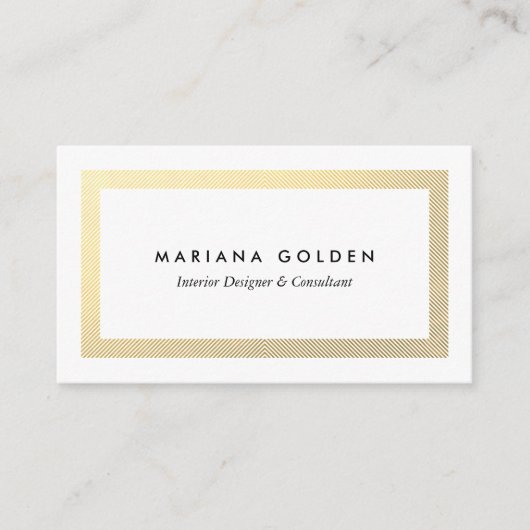 Dicker Goldgrenzwert für eine weiße Visitenkarte (Vorderseite)