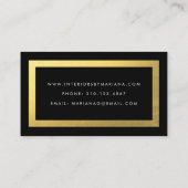 Dicker Goldgrenzwert für Schwarze Visitenkarten-Vo Visitenkarte (Rückseite)