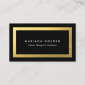Dicker Goldgrenzwert für Schwarze Visitenkarten-Vo Visitenkarte (Vorderseite)