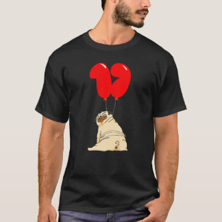 Dicker Mops 17. Geburtstag Kinder Ballonparty T-Shirt