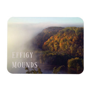 Dicker Neg über Mississippi River, Effigy Mounds Magnet