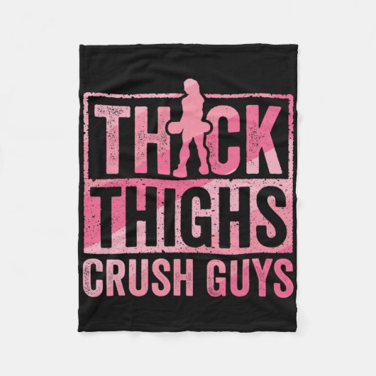 Dicker Oberschenkel Crush Typ Funny Gym Workout Bo Fleecedecke (Vorderseite)