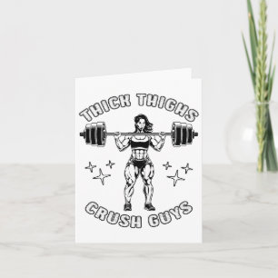 Dicker Oberschenkel Crush Typ Funny Gym Workout Bo Karte