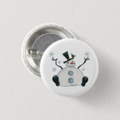 Dicker Schneemann Button (Vorne & Hinten)