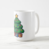 Dicker Weihnachtsbaum-Feiertagsbecher Kaffeetasse (VorderseiteRechts)