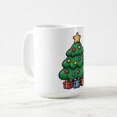 Dicker Weihnachtsbaum-Feiertagsbecher Kaffeetasse (Vorderseite Links)
