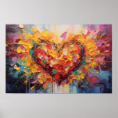 dickes Herz mit Tropfen Poster (Vorne)