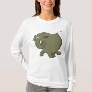 Dickes Süßes Elefant Grau Dschungel Tier T-Shirt